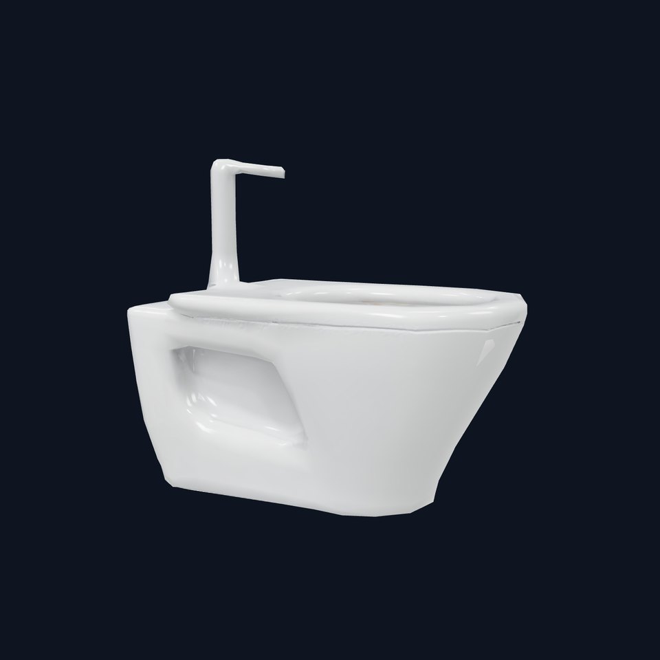 Modern White Bidet model pack